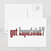 got kapusniak? Flagge Postkarte (Vorne/Hinten)