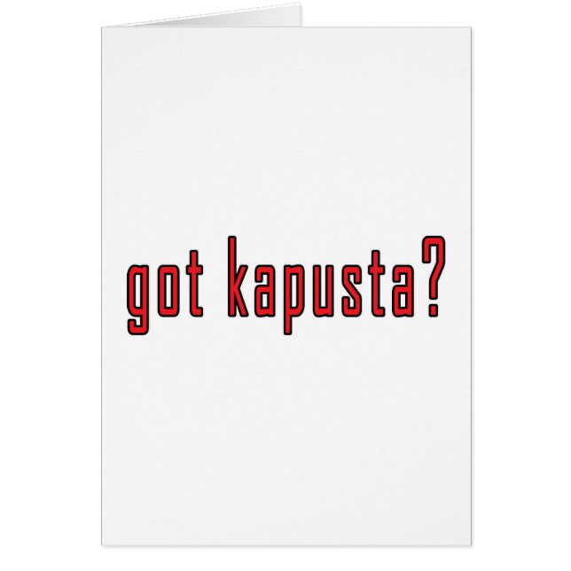got kapusta? (Vorne)