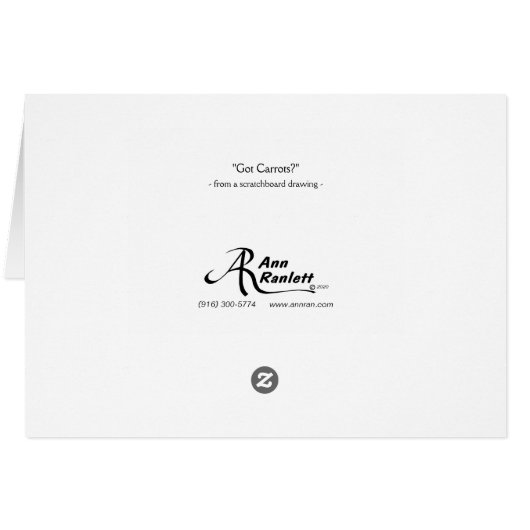 "Got Karotten?" - Donkey-Karte (Rückseite Horizontal)