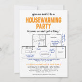 Got kein lustiges Party für die Hauswärmung Einladung (Vorderseite)