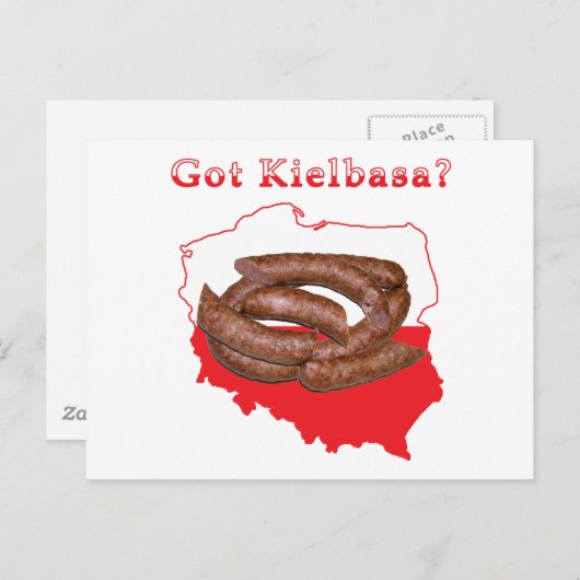 Got Kielbasa polnische Karte (Vorne/Hinten)