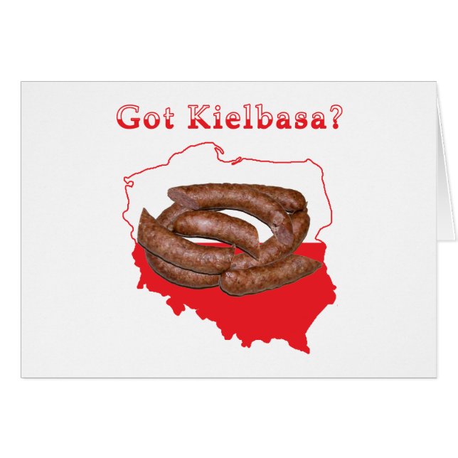 Got Kielbasa polnische Karte (Vorderseite (Horizontal))