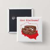 Got Kielbasa polnische Karte Button (Vorne & Hinten)