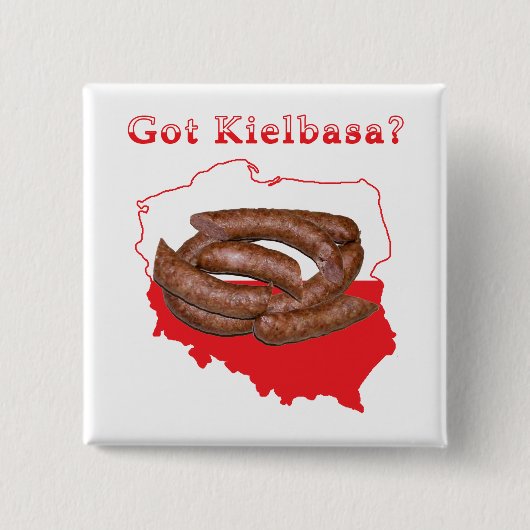 Got Kielbasa polnische Karte Button (Vorderseite)