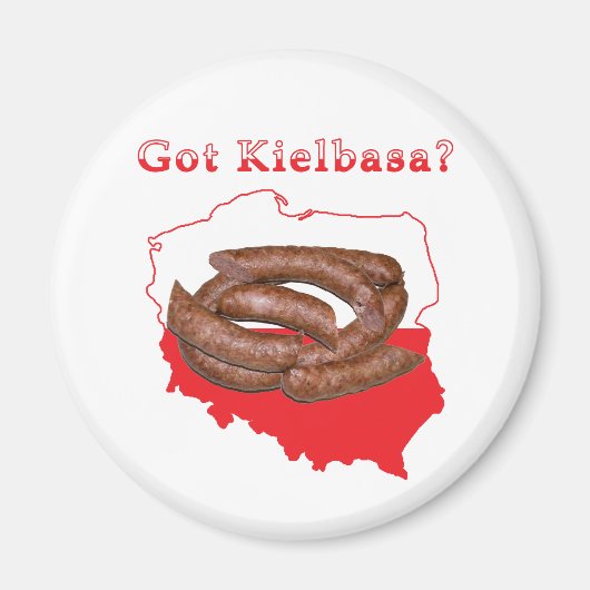 Got Kielbasa polnische Karte Magnet (Vorne)