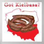 Got Kielbasa polnische Karte Poster (Vorne)