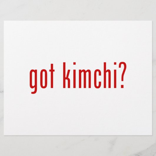got Kimchi? Flyer (Vorne)