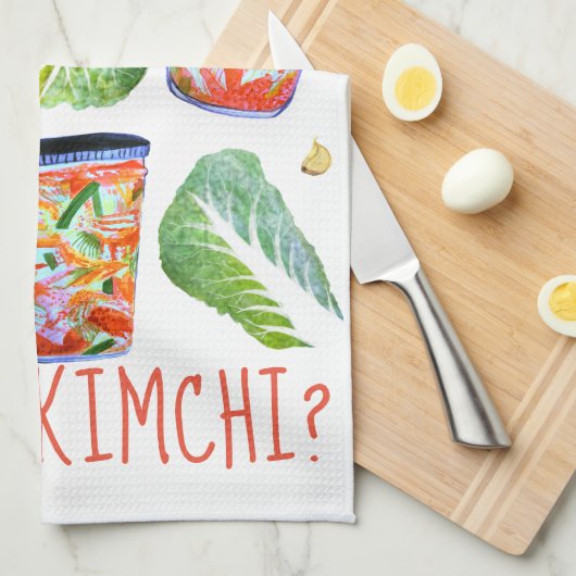 GOT Kimchi? Geruchliche Zutaten Wasserfarbspass Geschirrtuch (Viertel Falte)