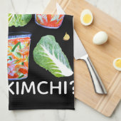 GOT Kimchi? Geruchliche Zutaten Wasserfarbspass Geschirrtuch (Viertel Falte)