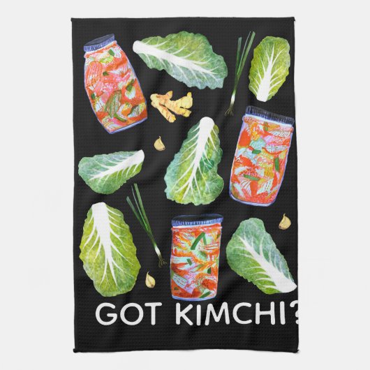 GOT Kimchi? Geruchliche Zutaten Wasserfarbspass Geschirrtuch (Vertikal)