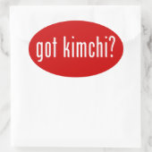 got Kimchi? Ovaler Aufkleber (Tasche)