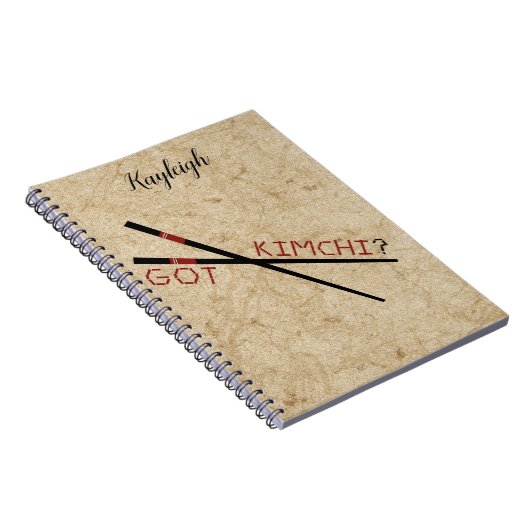 Got Kimchi? Personalisiertes Chopsticks-Notebook Notizblock (Rechte Seite)