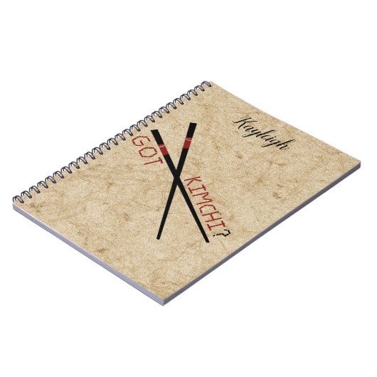 Got Kimchi? Personalisiertes Chopsticks-Notebook Notizblock (Linke Seite)