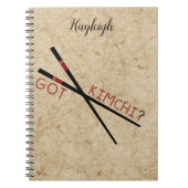 Got Kimchi? Personalisiertes Chopsticks-Notebook Notizblock (Vorderseite)