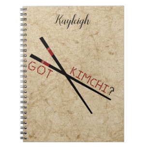 Got Kimchi? Personalisiertes Chopsticks-Notebook Notizblock