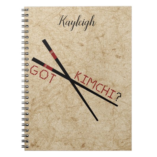 Got Kimchi? Personalisiertes Chopsticks-Notebook Notizblock (Vorderseite)