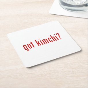 got Kimchi? Rechteckiger Pappuntersetzer