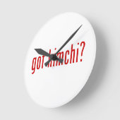 got Kimchi? Runde Wanduhr (Winkel)