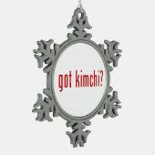 got Kimchi? Schneeflocken Zinn-Ornament (Links)
