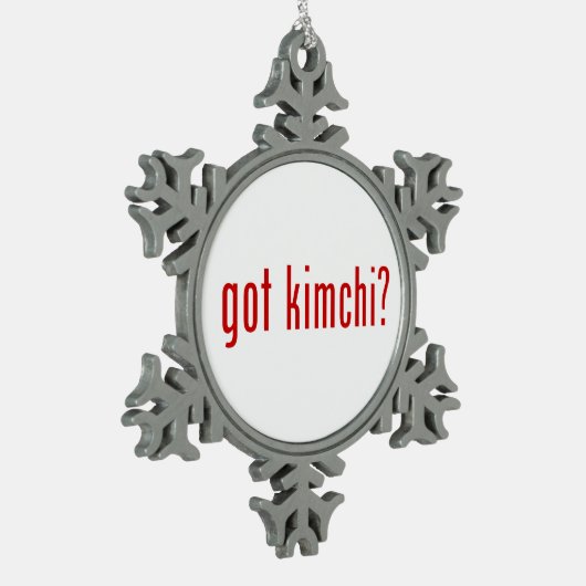 got Kimchi? Schneeflocken Zinn-Ornament (Links)