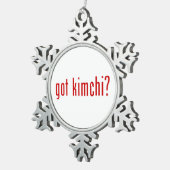got Kimchi? Schneeflocken Zinn-Ornament (Rechts)