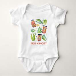 GOT Kimchi? Spicy Fun Watercolor Baby Strampler