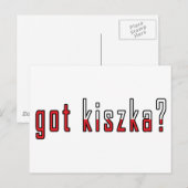 got Kiszka? Flagge Postkarte (Vorne/Hinten)