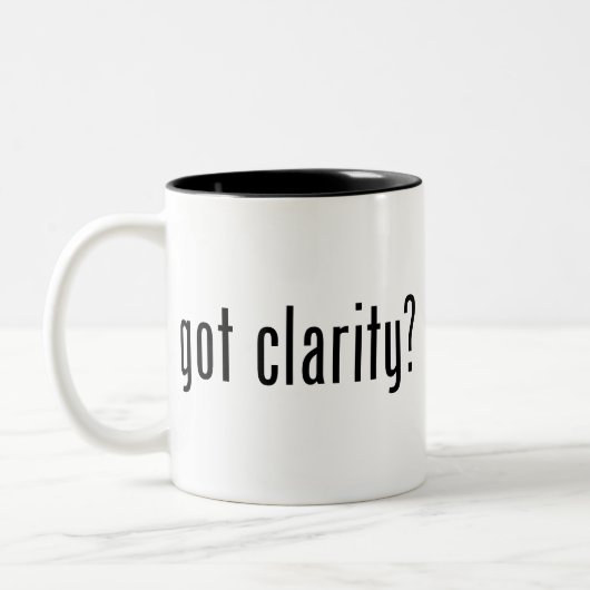 got Klarheit? Kaffeetasse (Links)