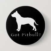 Got Knopf-Schwarzes Pitbull Button (Vorderseite)