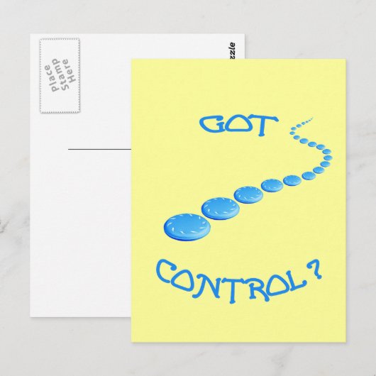 Got Kontrolle Frisbee Postkarte (Vorne/Hinten)