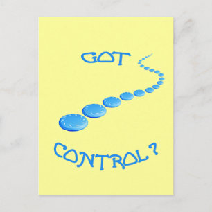 Got Kontrolle Frisbee Postkarte