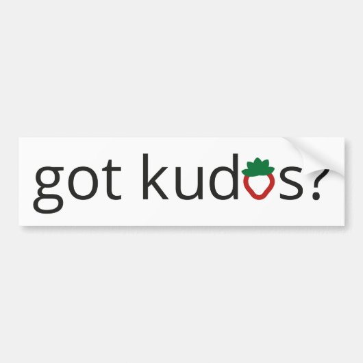 Got Kudos? Autoaufkleber (Vorne)