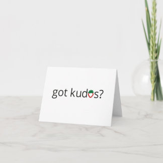 got Kudos? Karte