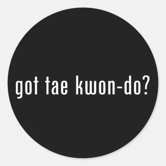 got Kwon tun? Runder Aufkleber (Vorderseite)