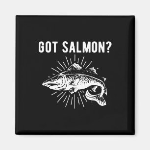 Got Lachs Lachs Fisch Lachs Fischer Magnet