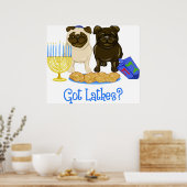 Got Latkes? Hanukkah Mops Posters Poster (Küche)