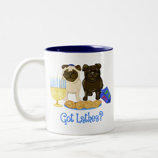 Got Latkes? Hanukkah Mops Tasse (Links)