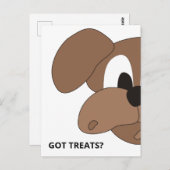 Got Leckereien? Neuartiger Hund Postkarte (Vorne/Hinten)