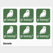 got Lemminge? Quadratischer Aufkleber (Blatt)