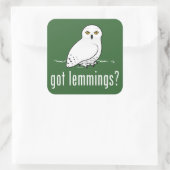 got Lemminge? Quadratischer Aufkleber (Tasche)