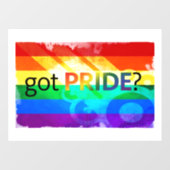 Got-LGBTQ-Flag Fensteraufkleber (Blatt)