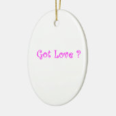 Got Liebe-Oval-Ornament Keramikornament (Links)