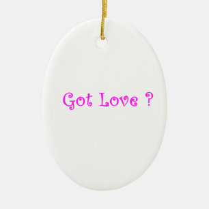 Got Liebe-Oval-Ornament Keramikornament