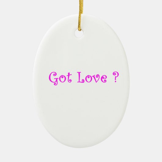 Got Liebe-Oval-Ornament Keramikornament (Vorne)