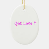 Got Liebe-Oval-Ornament Keramikornament (Hinten)