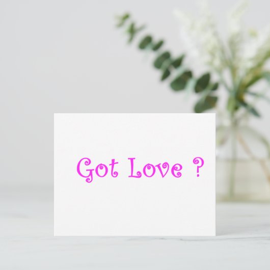 Got Liebe? Postkarte (Stehend Vorderseite)
