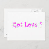 Got Liebe? Postkarte (Vorne/Hinten)