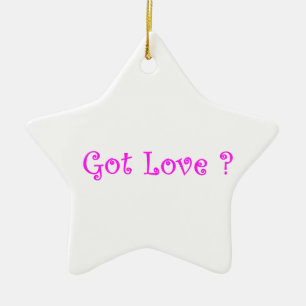 Got Liebe-Star-Ornament Keramik Ornament