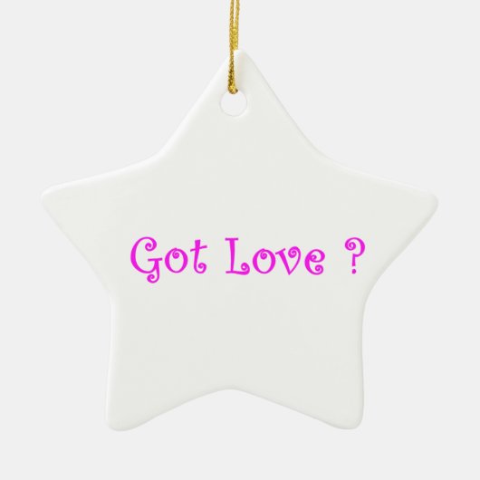 Got Liebe-Star-Ornament Keramik Ornament (Vorne)