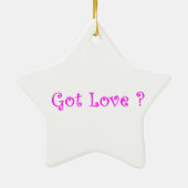 Got Liebe-Star-Ornament Keramik Ornament (Hinten)